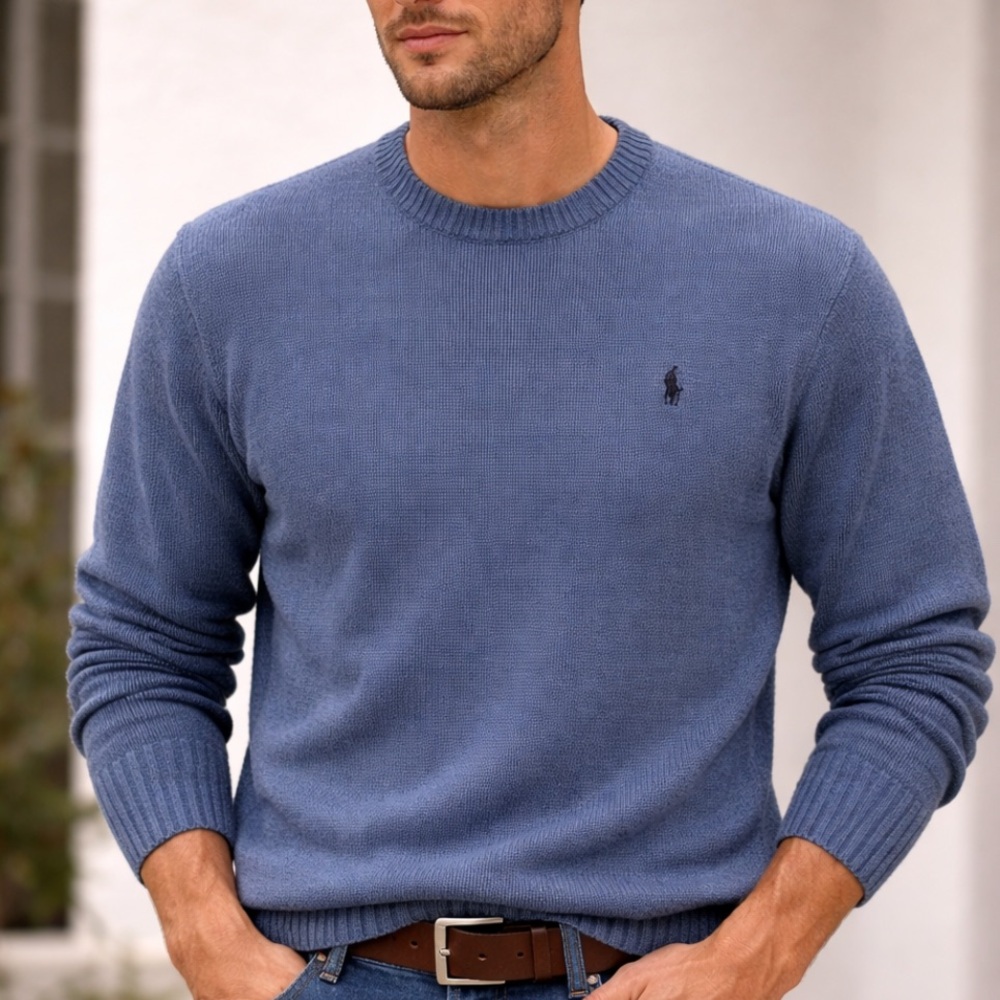 Men’s large blue polo by Ralph lauren sweater